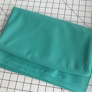 Vintage Teal Fabric – Mid-Century Polyester Blend Yardage (Approx. 1 1/4 Yards)